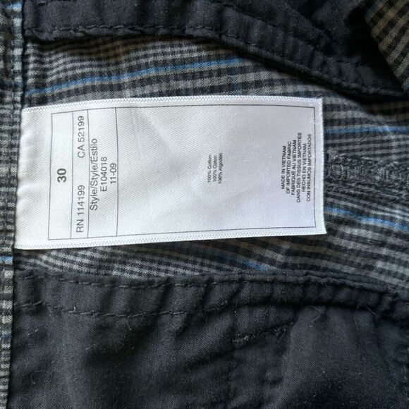 Quiksilver  board shorts plaid black blue size 30‎ men’s surf skate - Picture 7 of 10